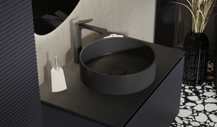 Тумба Stone 80 подвесная Антрацит