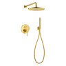 Душевой набор со встраиваемым смесителем с кнопочным управлением, верхний душ диаметр 25 см, ручной душ со шлангом, штуцером и держателем Cezares ECO-DSET-BORO