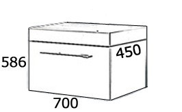 Тумба Astra Form Соло 70 выдвижная дверца
