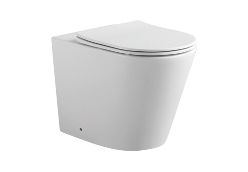 Унитаз напольный приставной безободковый Aquatek ВЕГА AQ1906-00 560*360*410 мм, горизонтальный выпуск, тонкое сиденье с механизмом плавного закрывания, крепеж