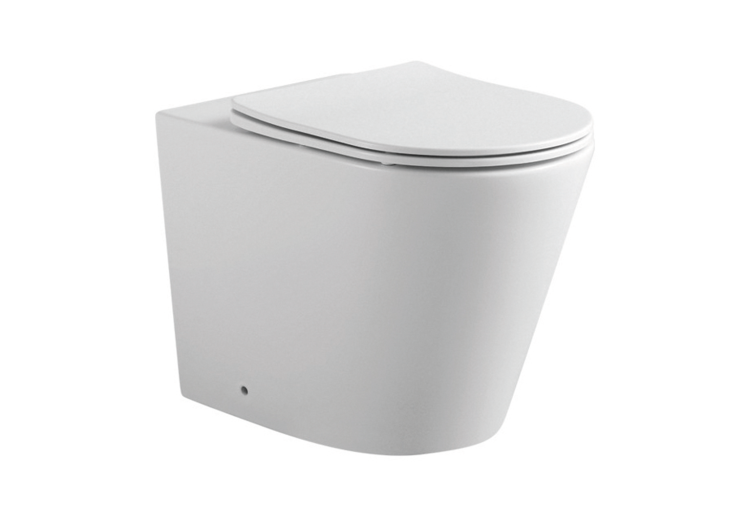 Унитаз напольный приставной безободковый Aquatek ВЕГА AQ1906-00 560*360*410 мм, горизонтальный выпуск, тонкое сиденье с механизмом плавного закрывания, крепеж