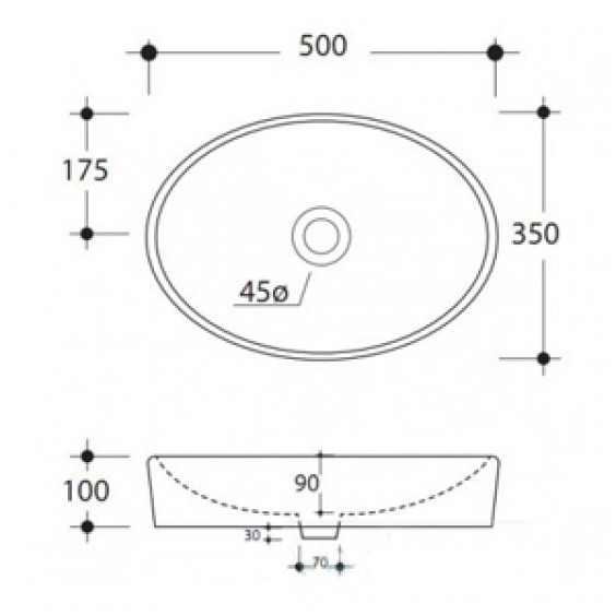 Раковина Kerasan Cento 3552