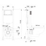 Инсталляция для подвесного унитаза узкая Aquatek Standart 37 INS-0000017 , 1130*370*150 мм, +звукоизоляционная прокладка