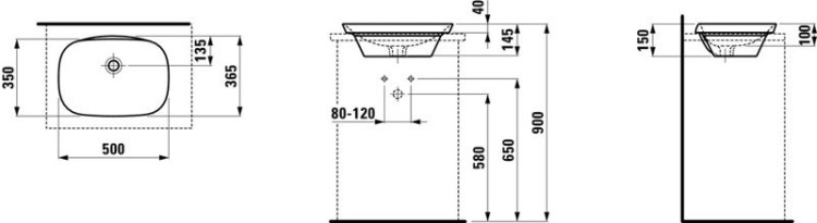 Раковина Laufen Ino 50 8.1730.2