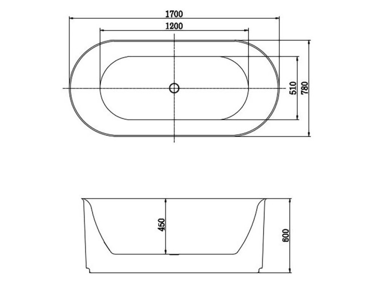 Ванна акриловая отдельностоящая Aquatek AQ-1163778