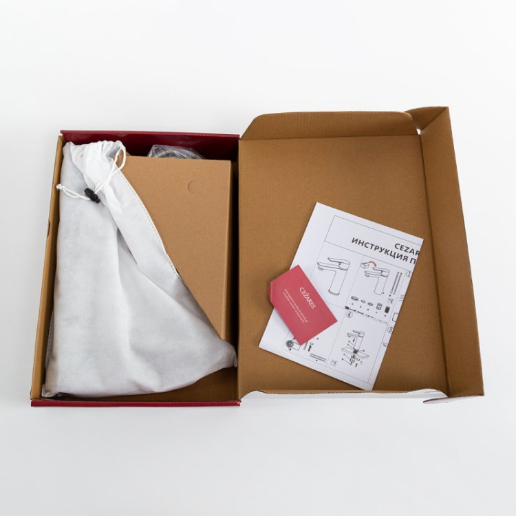 Смеситель для накладной раковины без донного клапана Cezares RELAX-LC2-01-W0