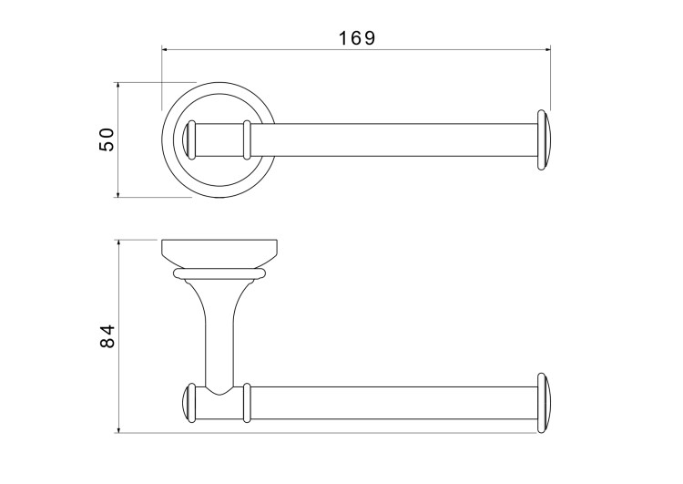 Бумагодержатель Aquatek полир. золото AQ4508PG Классик