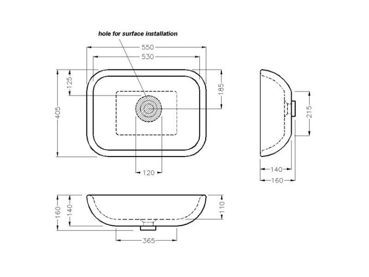 Раковина-чаша Hatria Happy Hour 55 YOQQ