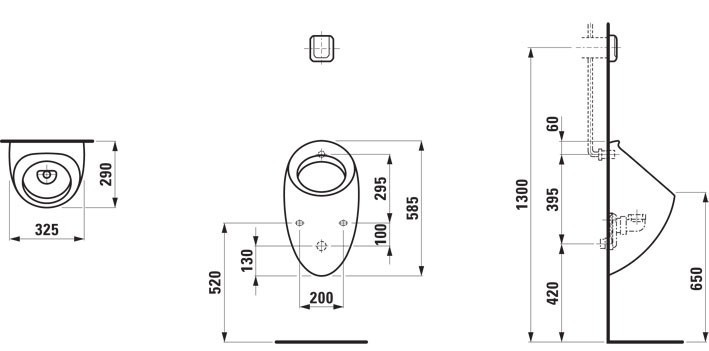 Писсуар Laufen Alessi One 8.4097.5