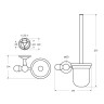 Держатель щетки для унитаза подвесной ART&MAX AM-E-2681SJ-Do