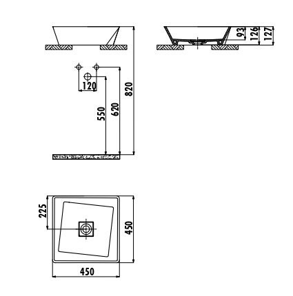 CREAVIT Раковина GM045 мебельная (45см)