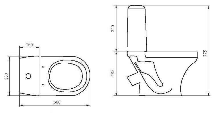 Унитаз Sanita Аттика эконом ATCSACC01090113
