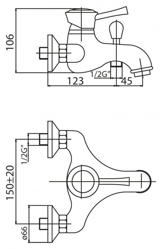 Смеситель для ванны Cezares GIUBILEO-VM-02