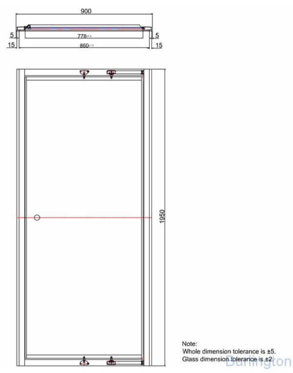 Дверь в нишу Infold 900mm