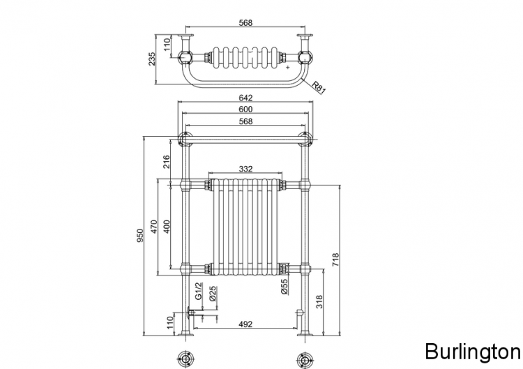 Полотенцесушитель Trafalgar [R1 GOL]