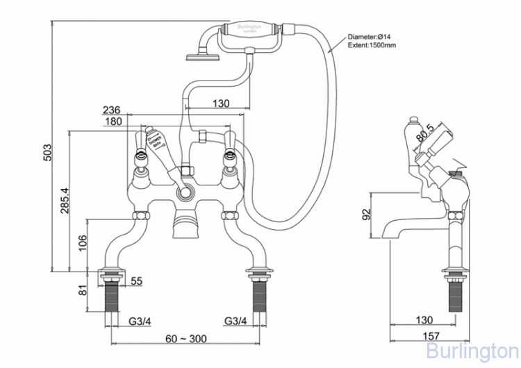 Смеситель для ванны 