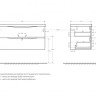 Раковина из литьевого мрамора, 1000x450x150 BelBagno BB1000/445-LV-MR-PR