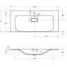 Раковина из литьевого мрамора, 1000x450x150 BelBagno BB1000/445-LV-MR-PR