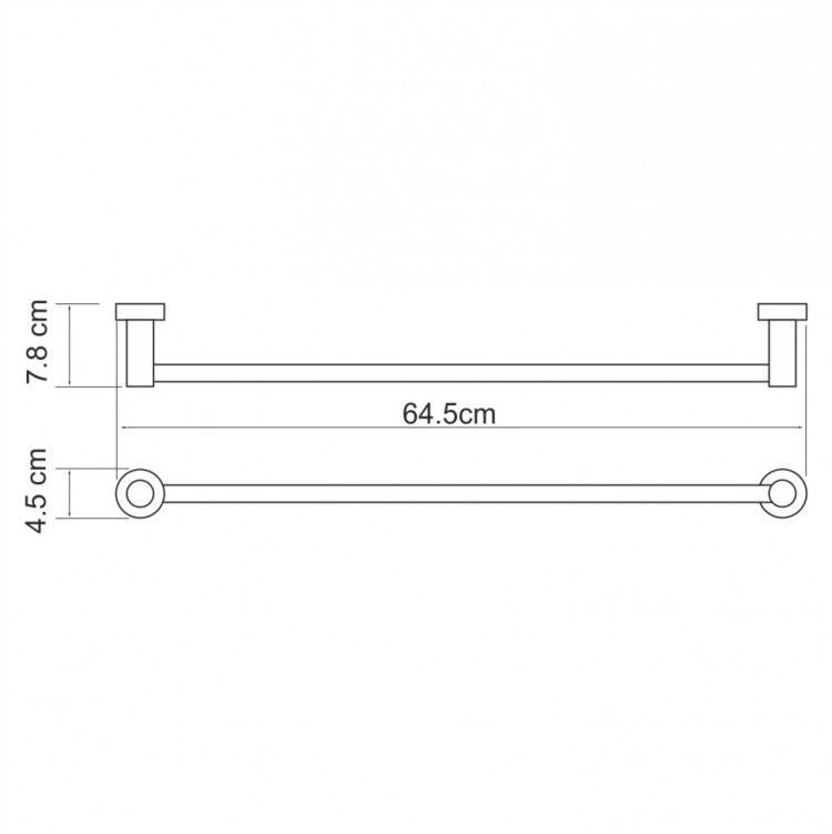 WasserKRAFT Donau K-9430 Держатель полотенец одинарный