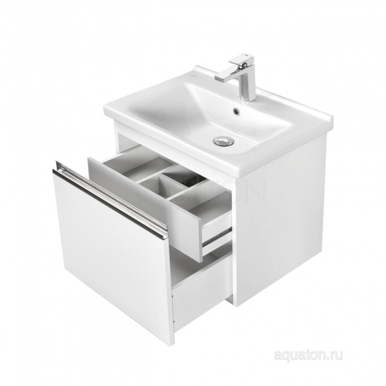 Тумба под раковину AQUATON Капри 80 белый глянец 1A230201KP010