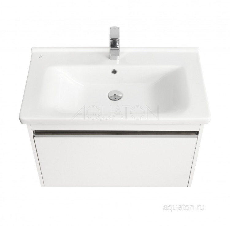 Тумба под раковину AQUATON Капри 80 белый глянец 1A230201KP010