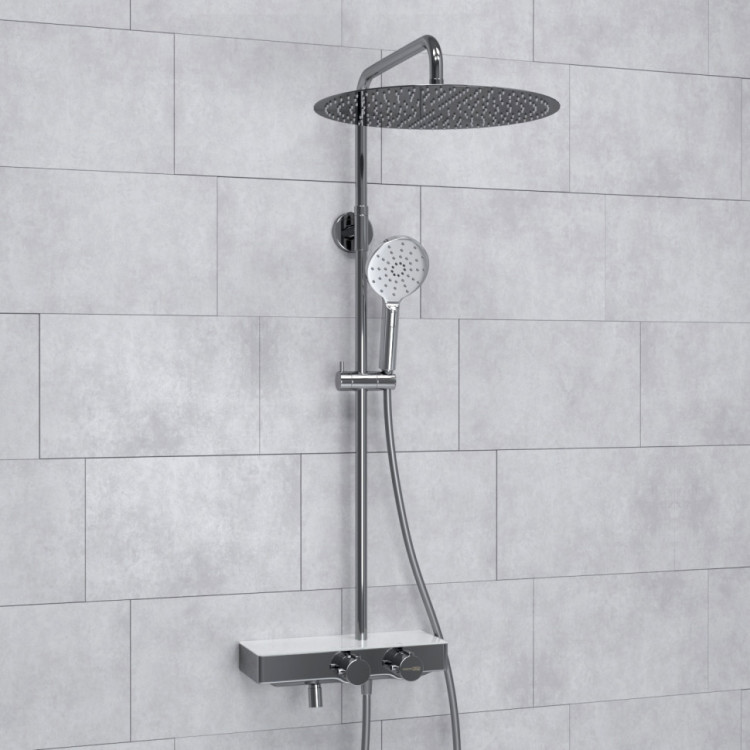 WasserKRAFT A113.117.127.CH Thermo Душевой комплект с термостатическим смесителем