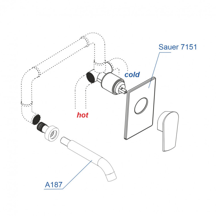 WasserKRAFT A71573 Встраиваемый набор для раковины