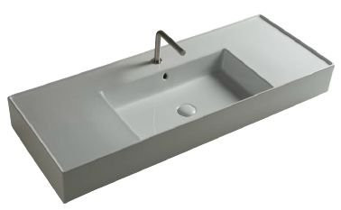 Керамическая раковина, чаша в центре 121x46x12,5 Cezares TW13011