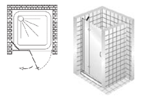 Дверь в душевой проем Vegas Afrodite P 100