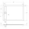 Акриловый поддон без сифона Cezares TRAY-BB-DUE-AH-100/80-4-W0