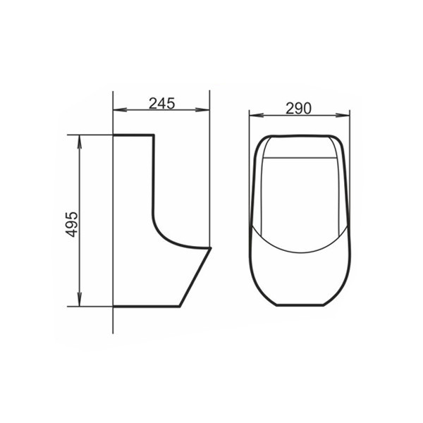 COMFORTY. Писсуар детский COMFORTY 591W (белый), внешний подвод воды