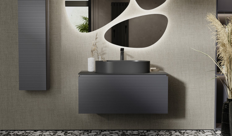 Тумба Stone 100 подвесная Антрацит