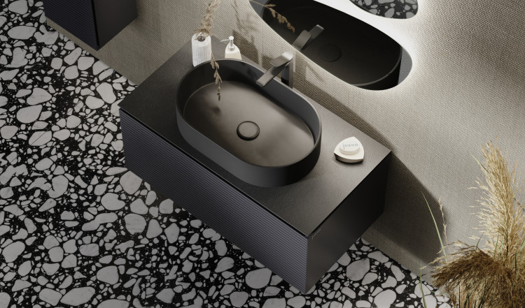 Тумба Stone 100 подвесная Антрацит