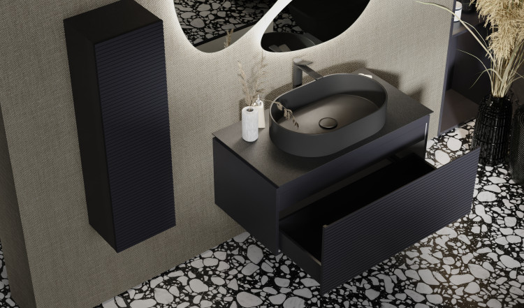 Тумба Stone 100 подвесная Антрацит