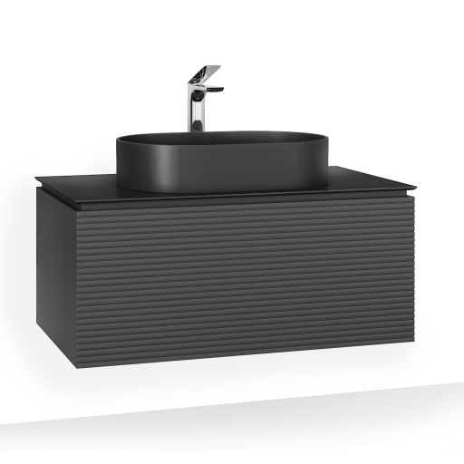 Тумба Stone 100 подвесная Антрацит