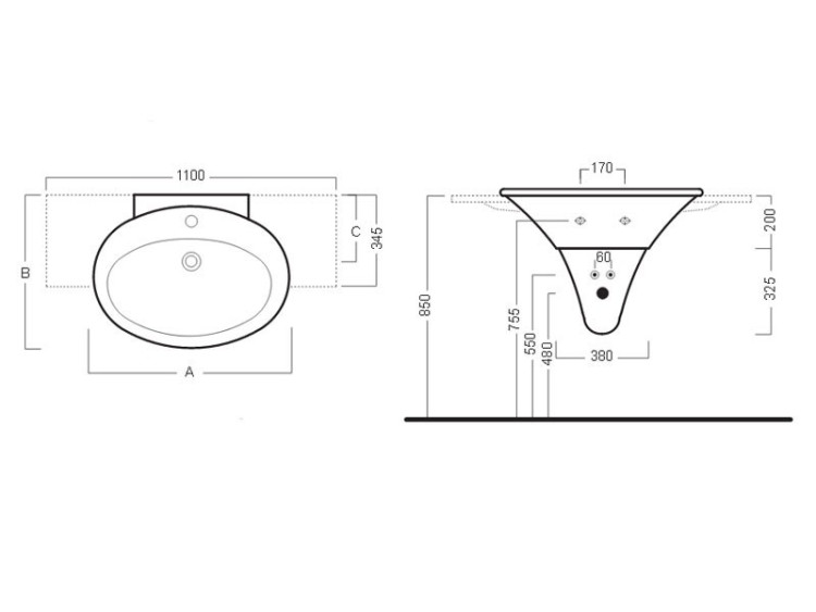 Раковина Hatria Sculture 110 YR38