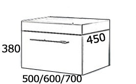 Тумба с раковиной Astra Form Соло 70 1 выдвижной ящик