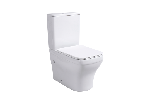 Унитаз напольный безободковый с бачком Aquatek АМАДЕО AQ2914-00, 635*385*820 мм, горизонтальный выпуск, тонкое сиденье с механизмом плавного закрывания, крепеж