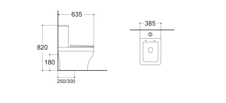 Унитаз напольный безободковый с бачком Aquatek АМАДЕО AQ2914-00, 635*385*820 мм, горизонтальный выпуск, тонкое сиденье с механизмом плавного закрывания, крепеж