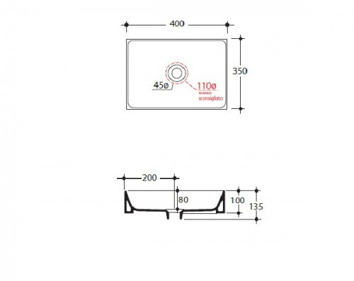 Раковина Kerasan Cento 3554