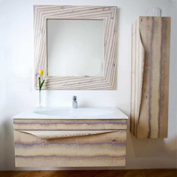 Тумба под раковину Aqwella Папирус Wood 100 подвесная