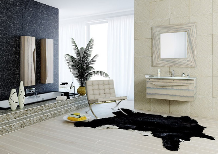 Тумба под раковину Aqwella Папирус Wood 100 подвесная