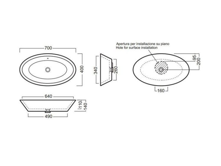 Раковина-чаша Hatria Happy Hour 70 YOM9