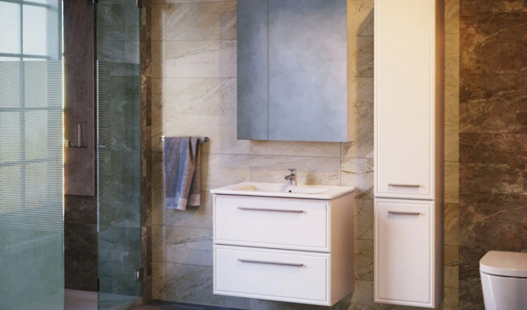 Тумба под раковину Raval Quadro 75 подвесная