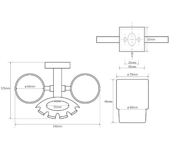 Держатель зубной щетки со стаканом Bemeta Beta 132110042