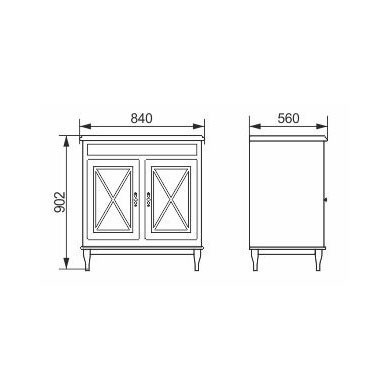 Тумба с раковиной Атолл Марсель 85 New