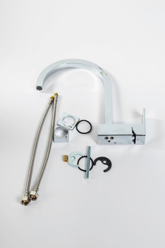 Смеситель для раковины однорычажный, высокий, без донного клапана Cezares UNIKA-LSM1-A-01-W0