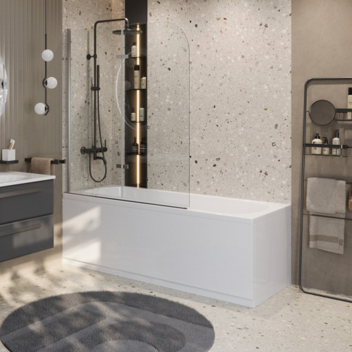 Душевая шторка на ванну ECO-V-21 Cezares ECO-O-V-21-120/140-P-Cr-L