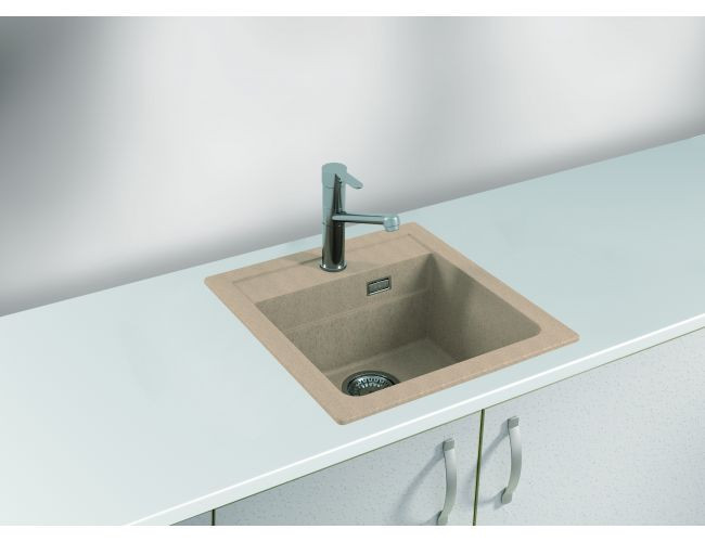 Мойка ALVEUS GRANITAL ATROX 20 TERRA - G22 470 X 500 1X в комплекте с сифоном 1132823,