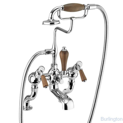 Смеситель для ванны &quot;под наклоном&quot; и ручным душем, набортный [KE19 WAL]